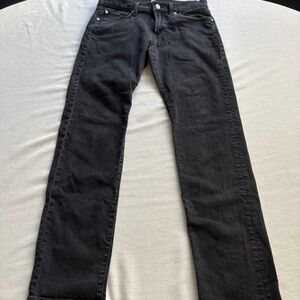 7 For All Mankind Slimming Black Jeans 31 Men